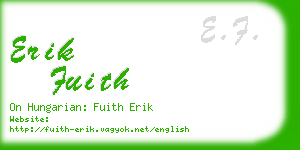 erik fuith business card